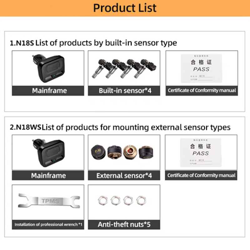 Passenger Car Tire Pressure Monitoring, Car Charger TPMS